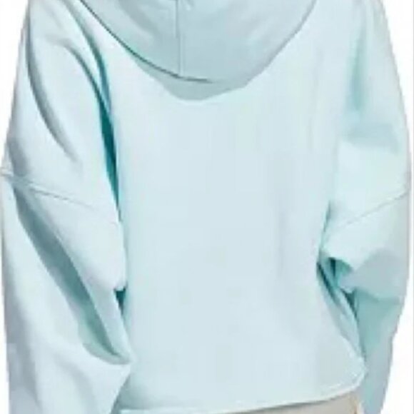NWT Adidas Womens Cropped Hoodie Size Small Halo Mint - Picture 3 of 3